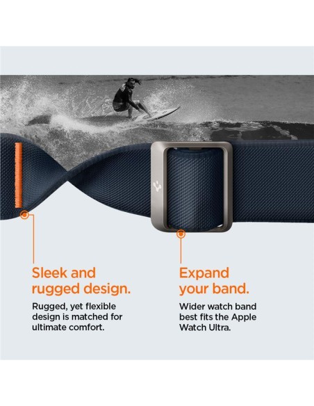 „Spigen Fit Lite Ultra“ dirželis, skirtas Apple Watch 4/ 5/ 6/ 7/ 8/ 9/ SE/ Ultra (42/ 44/ 45/ 49 mm) – tamsiai mėlynas „Spigen Fit Lite Ultra“ dirželis, skirtas Apple Watch 4/ 5/ 6/ 7/ 8/ 9/ SE/ Ultra (42/ 44/ 45/ 49 mm) – tamsiai mėlynas