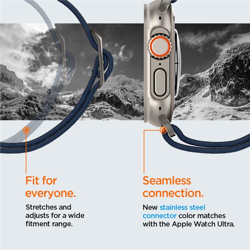 „Spigen Fit Lite Ultra“ dirželis, skirtas Apple Watch 4/ 5/ 6/ 7/ 8/ 9/ SE/ Ultra (42/ 44/ 45/ 49 mm) – tamsiai mėlynas