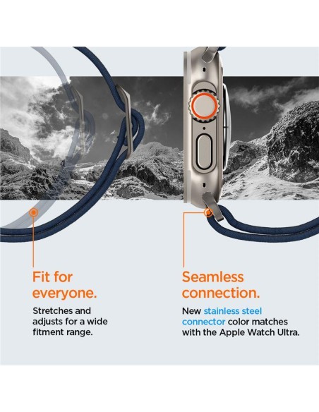 „Spigen Fit Lite Ultra“ dirželis, skirtas Apple Watch 4/ 5/ 6/ 7/ 8/ 9/ SE/ Ultra (42/ 44/ 45/ 49 mm) – tamsiai mėlynas „Spigen Fit Lite Ultra“ dirželis, skirtas Apple Watch 4/ 5/ 6/ 7/ 8/ 9/ SE/ Ultra (42/ 44/ 45/ 49 mm) – tamsiai mėlynas