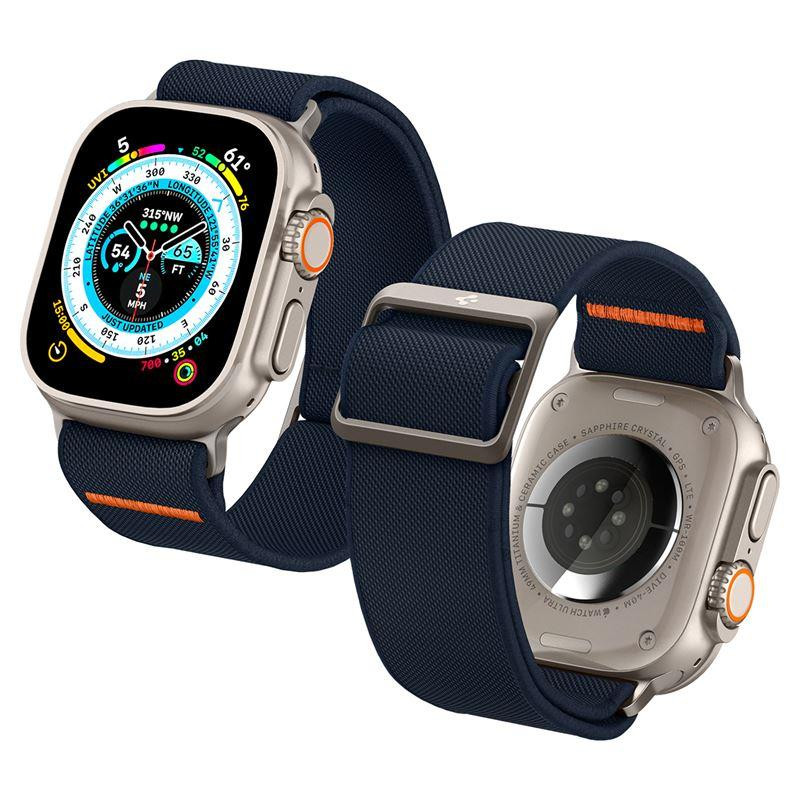 „Spigen Fit Lite Ultra“ dirželis, skirtas Apple Watch 4/ 5/ 6/ 7/ 8/ 9/ SE/ Ultra (42/ 44/ 45/ 49 mm) – tamsiai mėlynas