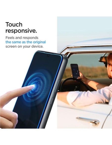 Spigen Glas.tR Plonas grūdintas stiklas Samsung Galaxy A34 5G - 2 vnt. Spigen Glas.tR Plonas grūdintas stiklas Samsung Galaxy A34 5G - 2 vnt.