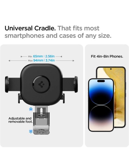 Spigen OneTap UTS12 universalus laikiklis automobilio orlaidei - juodas Spigen OneTap UTS12 universalus laikiklis automobilio orlaidei - juodas