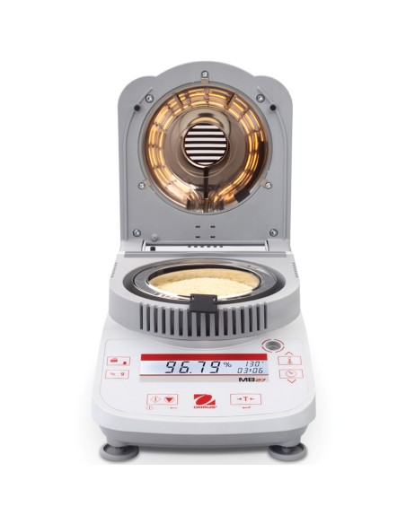 Laboratorinis tikslus halogeninis drėgmės analizatorius LCD 160C 90g / 0,001g - OHAUS MB27 Laboratorinis tikslus halogeninis drėgmės analizatorius LCD 160C 90g / 0,001g - OHAUS MB27