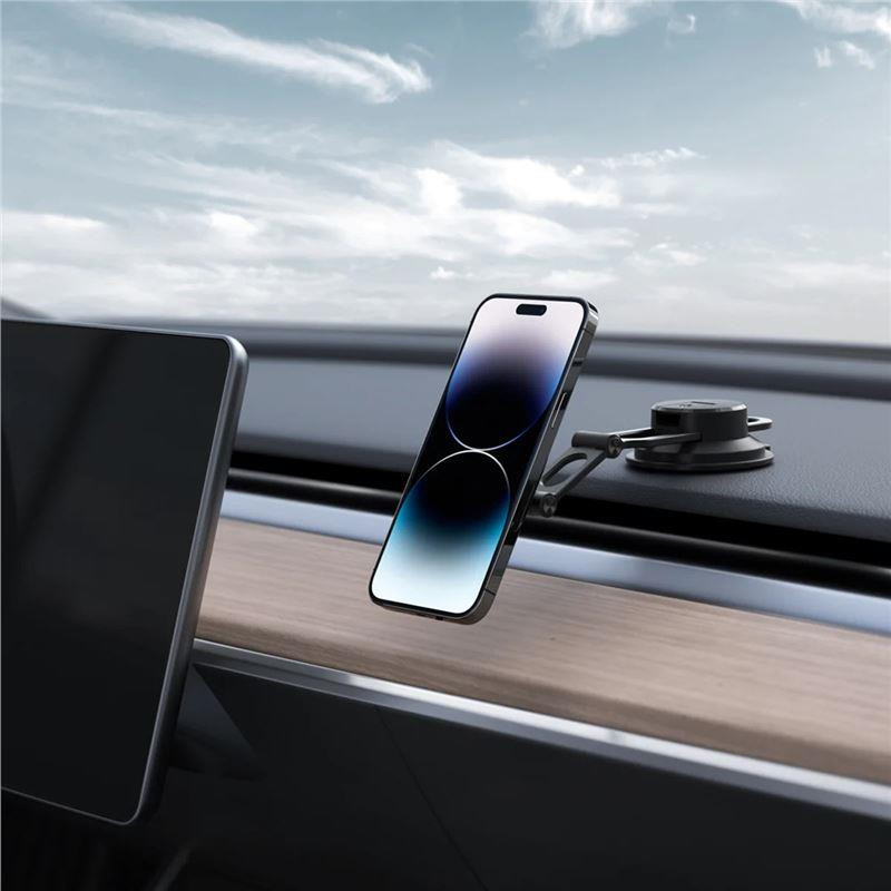 Spigen OneTap ITS35-3 magnetinis laikiklis su MagSafe kabinai ir automobilio langui - juodas Spigen OneTap ITS35-3 magnetinis laikiklis su MagSafe kabinai ir automobilio langui - juodas