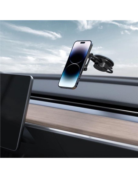 Spigen OneTap ITS35-3 magnetinis laikiklis su MagSafe kabinai ir automobilio langui - juodas Spigen OneTap ITS35-3 magnetinis laikiklis su MagSafe kabinai ir automobilio langui - juodas