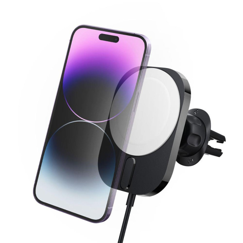 Spigen OneTap Pro 3 ITM12W laikiklis su MagSafe įkrovikliu automobilio orlaidei - juodas Spigen OneTap Pro 3 ITM12W laikiklis su MagSafe įkrovikliu automobilio orlaidei - juodas