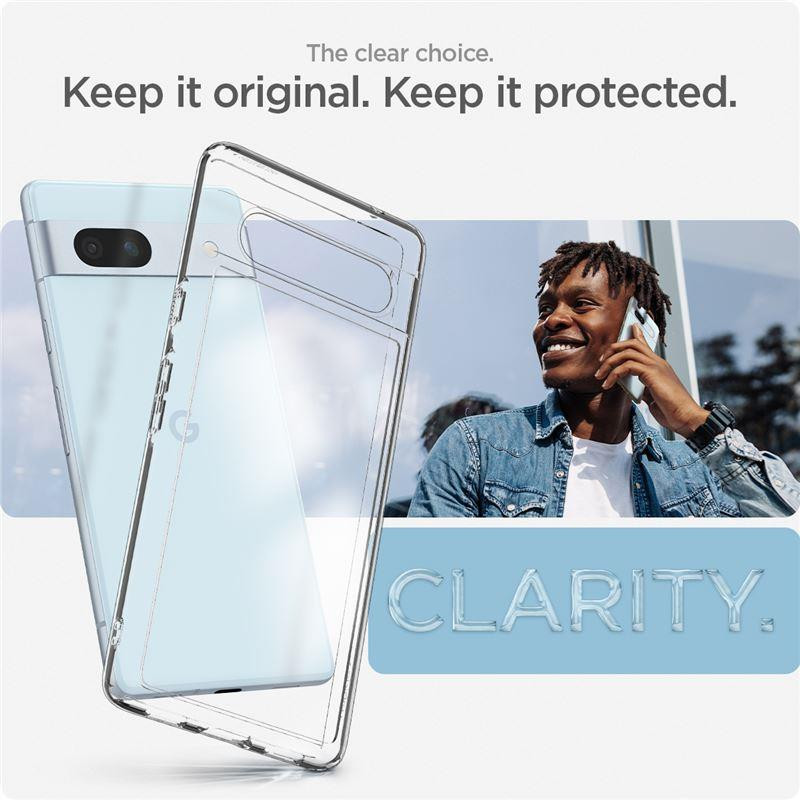 Spigen Ultra Hybrid dėklas, skirtas Google Pixel 7A – skaidrus Spigen Ultra Hybrid dėklas, skirtas Google Pixel 7A – skaidrus