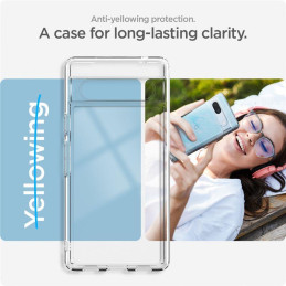 Spigen Ultra Hybrid dėklas, skirtas Google Pixel 7A – skaidrus