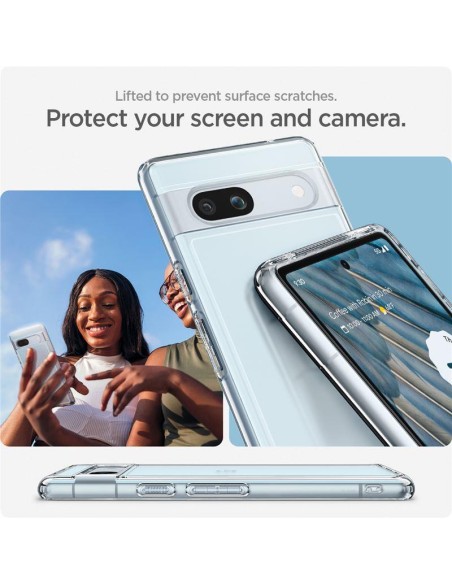 Spigen Ultra Hybrid dėklas, skirtas Google Pixel 7A – skaidrus Spigen Ultra Hybrid dėklas, skirtas Google Pixel 7A – skaidrus
