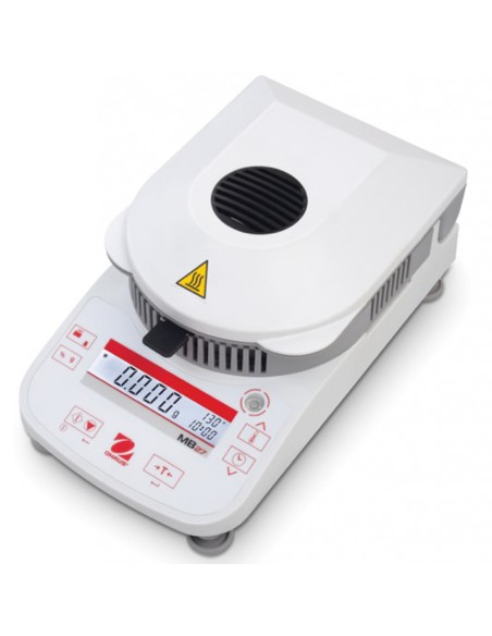 Laboratorinis tikslus halogeninis drėgmės analizatorius LCD 160C 90g / 0,001g - OHAUS MB27 Laboratorinis tikslus halogeninis drėgmės analizatorius LCD 160C 90g / 0,001g - OHAUS MB27
