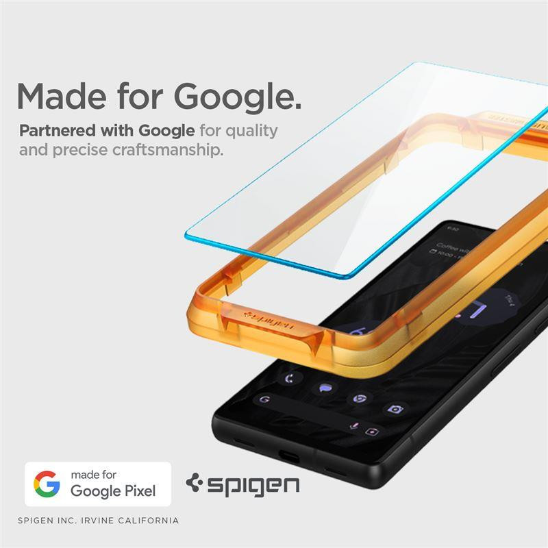 Spigen ALM Glas.tR grūdintas stiklas, skirtas Google Pixel 7A - 2 vnt.