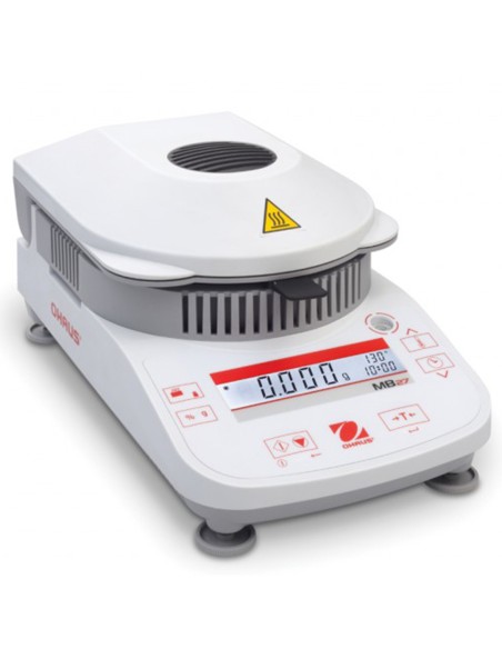 Laboratorinis tikslus halogeninis drėgmės analizatorius LCD 160C 90g / 0,001g - OHAUS MB27 Laboratorinis tikslus halogeninis drėgmės analizatorius LCD 160C 90g / 0,001g - OHAUS MB27