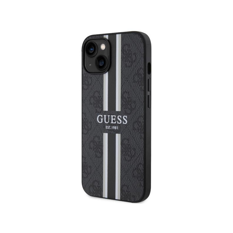 Guess 4G Printed Stripes MagSafe dėklas iPhone 14 - juodas