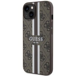 Guess 4G Printed Stripes MagSafe dėklas iPhone 14 - rudas
