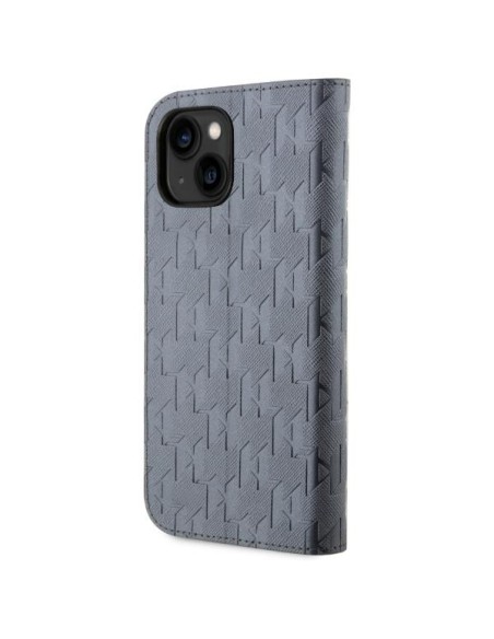 Karl Lagerfeld Saffiano Monogram dėklas iPhone 14 - sidabrinis Karl Lagerfeld Saffiano Monogram dėklas iPhone 14 - sidabrinis