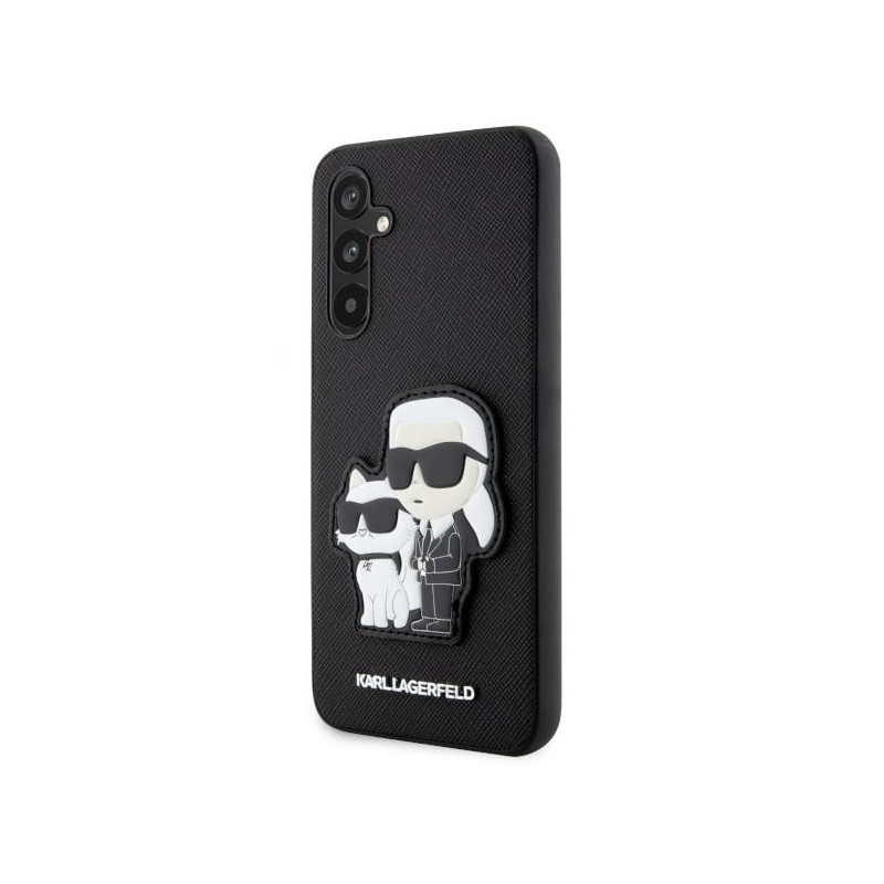Karl Lagerfeld Saffiano Karl&Choupette dėklas Samsung Galaxy A34 5G - juodas