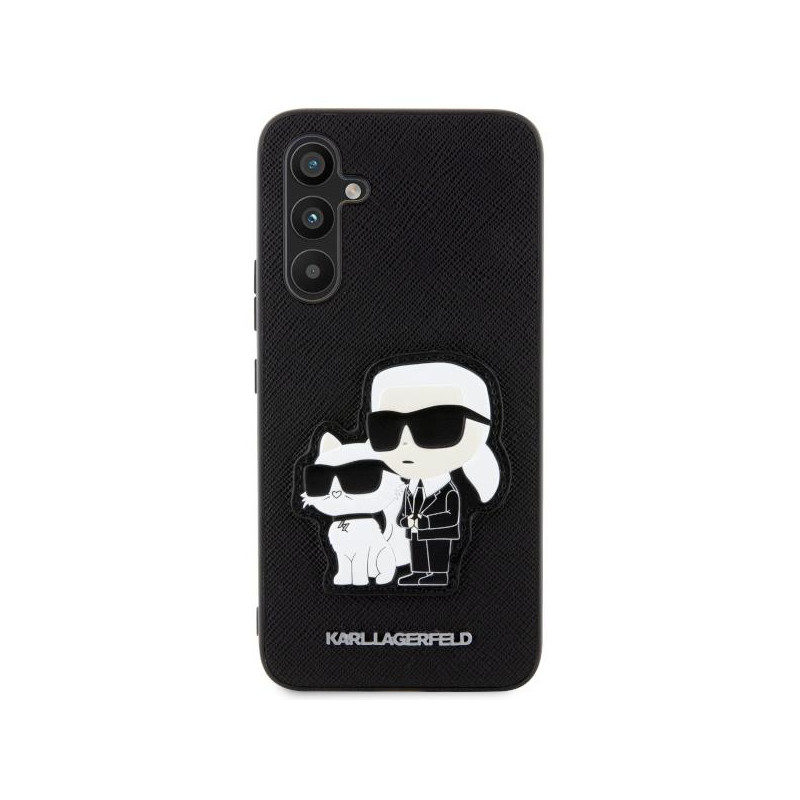 Karl Lagerfeld Saffiano Karl&Choupette dėklas Samsung Galaxy A34 5G - juodas