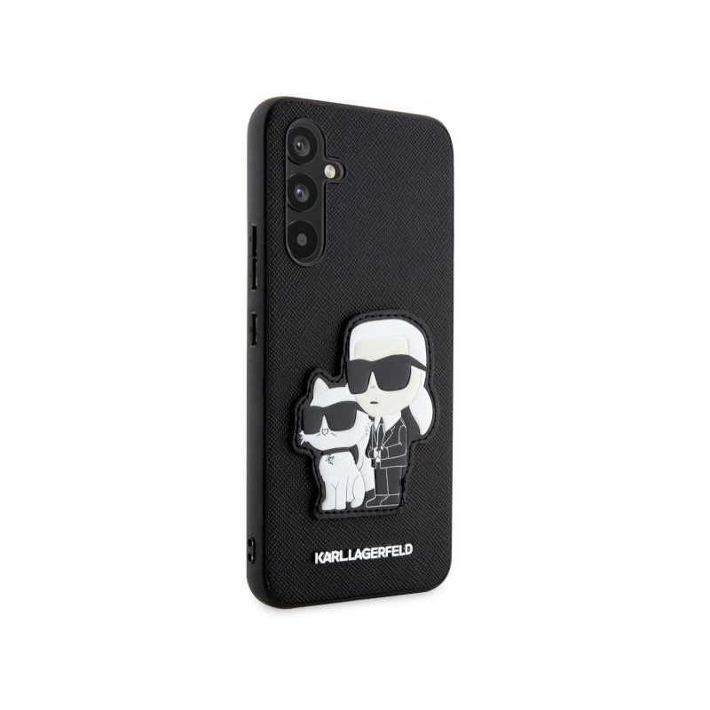 Karl Lagerfeld Saffiano Karl&Choupette dėklas Samsung Galaxy A34 5G - juodas