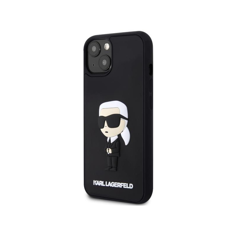 Karl Lagerfeld Rubber Ikonik 3D dėklas iPhone 14 Plus - juodas