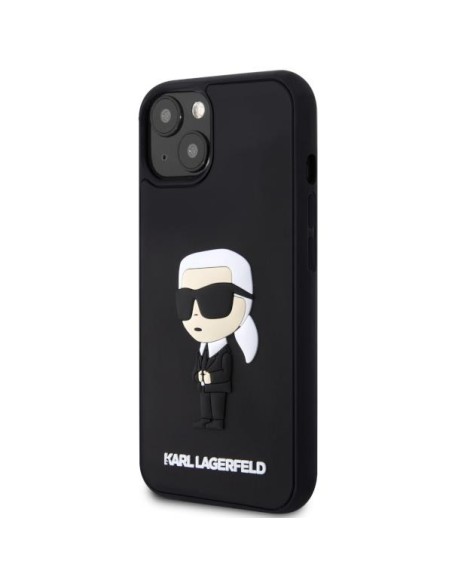Karl Lagerfeld Rubber Ikonik 3D dėklas iPhone 14 Plus - juodas Karl Lagerfeld Rubber Ikonik 3D dėklas iPhone 14 Plus - juodas