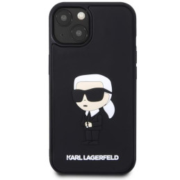 Karl Lagerfeld Rubber Ikonik 3D dėklas iPhone 14 Plus - juodas
