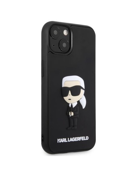 Karl Lagerfeld Rubber Ikonik 3D dėklas iPhone 14 Plus - juodas Karl Lagerfeld Rubber Ikonik 3D dėklas iPhone 14 Plus - juodas