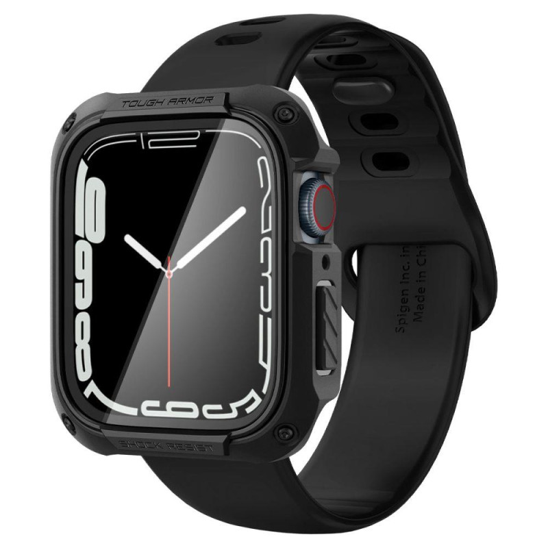 Spigen Tough Armor dėklas Apple Watch 7 / 8 / 9 (45 mm) - juodas Spigen Tough Armor dėklas Apple Watch 7 / 8 / 9 (45 mm) - juodas