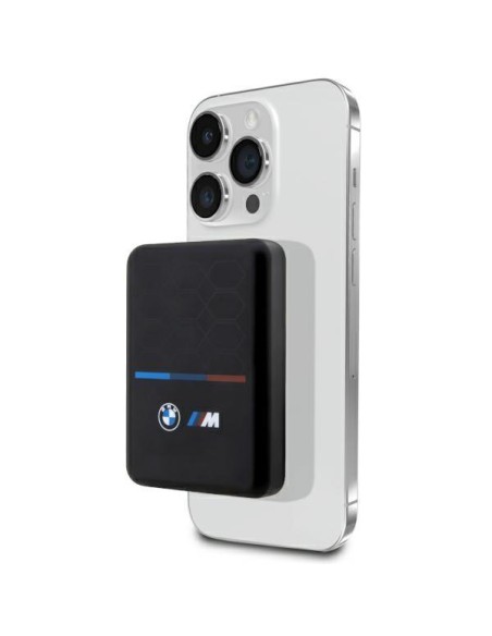 BMW M Collection MagSafe 5W 3000mAh indukcinis maitinimo blokas + laidas - juodas BMW M Collection MagSafe 5W 3000mAh indukcinis maitinimo blokas + laidas - juodas
