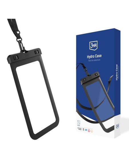 3mk Hydro Case vandeniui atsparus dėklas telefonams iki 7" - juodas 3mk Hydro Case vandeniui atsparus dėklas telefonams iki 7" - juodas