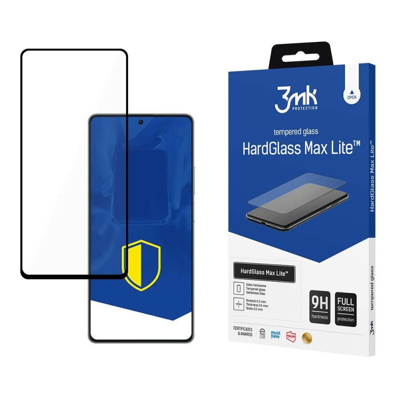 9H 3mk HardGlass Max Lite™ stiklas ant Poco F5 Pro 9H 3mk HardGlass Max Lite™ stiklas ant Poco F5 Pro