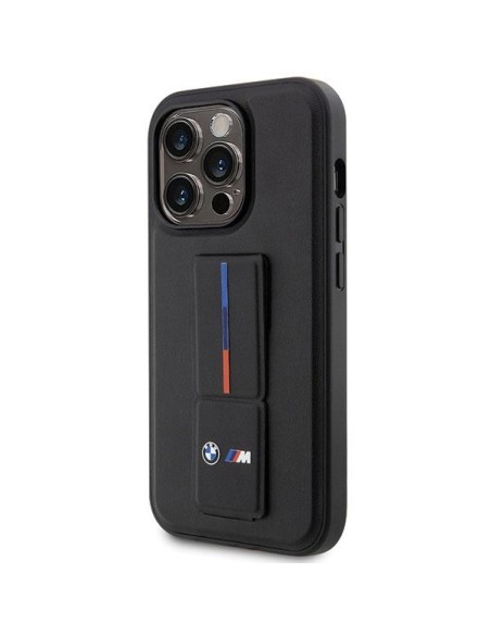 BMW Grip Hot Stamp dėklas iPhone 14 Pro Max - juodas BMW Grip Hot Stamp dėklas iPhone 14 Pro Max - juodas