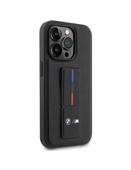 BMW Grip Hot Stamp dėklas iPhone 14 Pro Max - juodas BMW Grip Hot Stamp dėklas iPhone 14 Pro Max - juodas