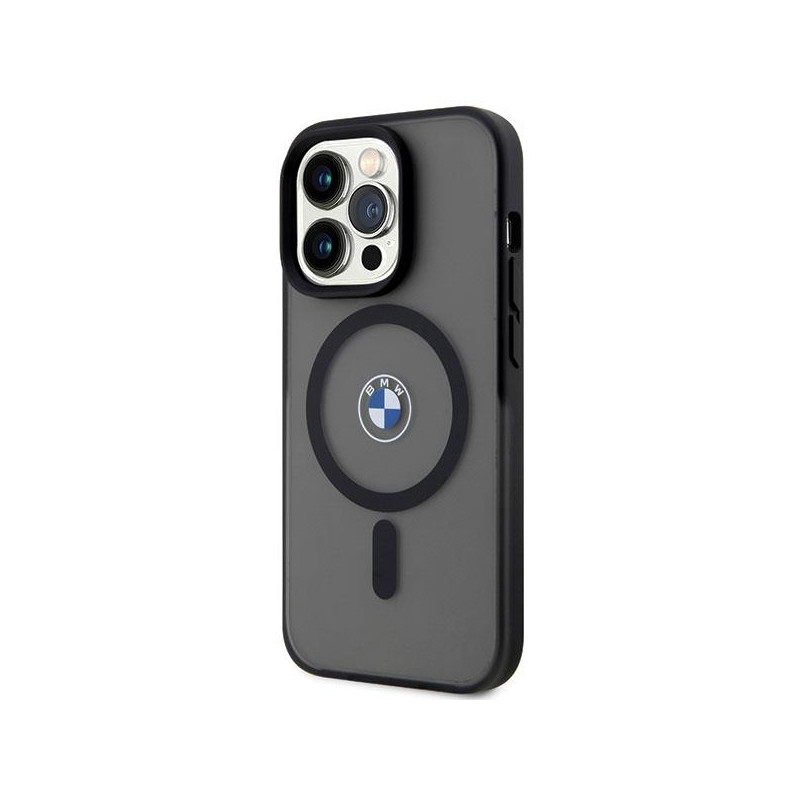 BMW Signature MagSafe dėklas iPhone 14 Pro - juodas