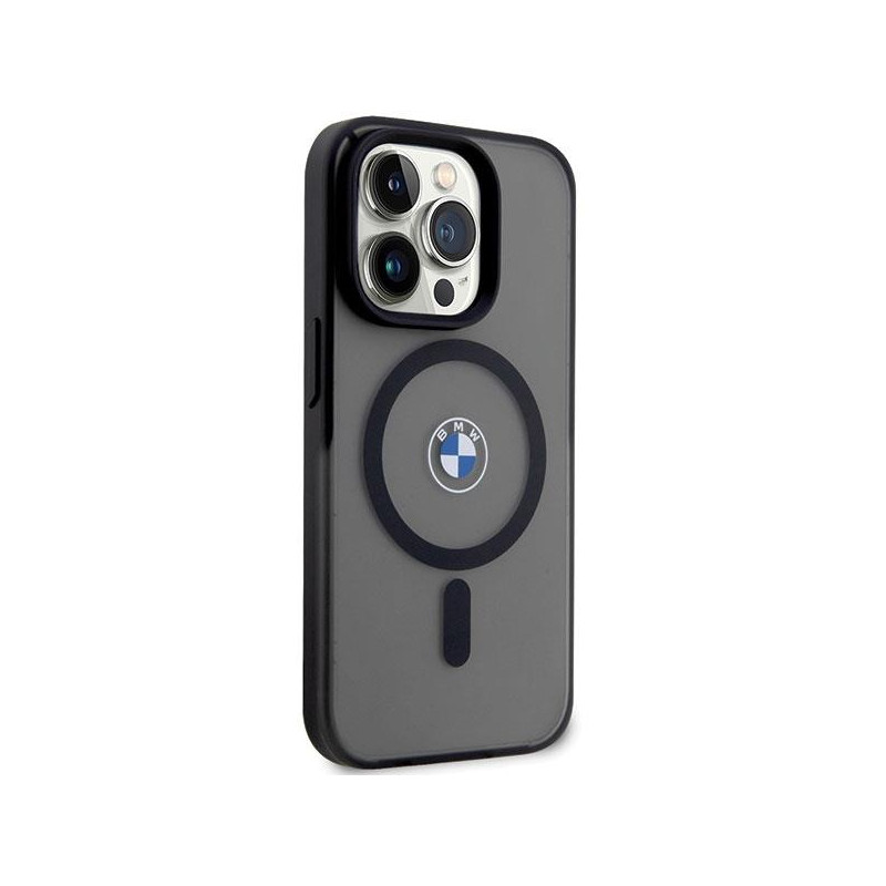 BMW Signature MagSafe dėklas iPhone 14 Pro - juodas