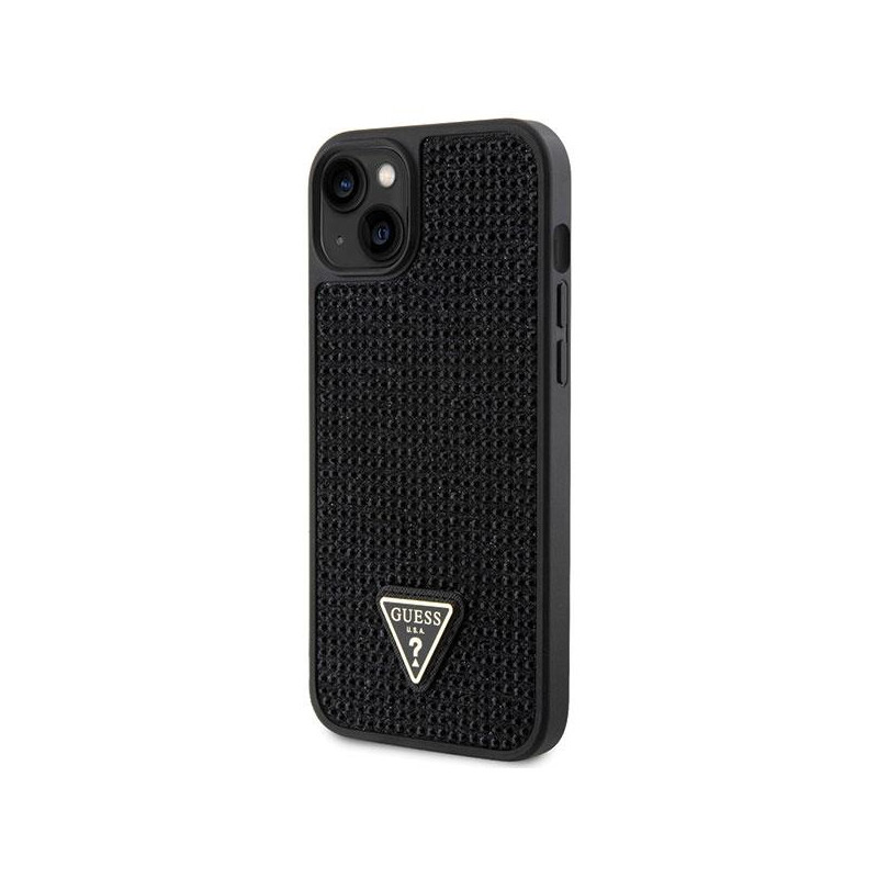 Guess Rhinestone Triangle dėklas iPhone 14 Plus - juodas