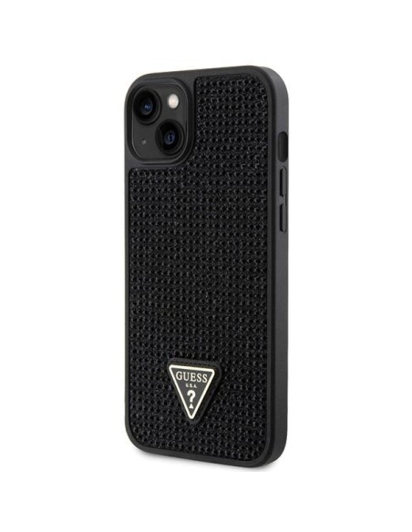 Guess Rhinestone Triangle dėklas iPhone 14 Plus - juodas Guess Rhinestone Triangle dėklas iPhone 14 Plus - juodas