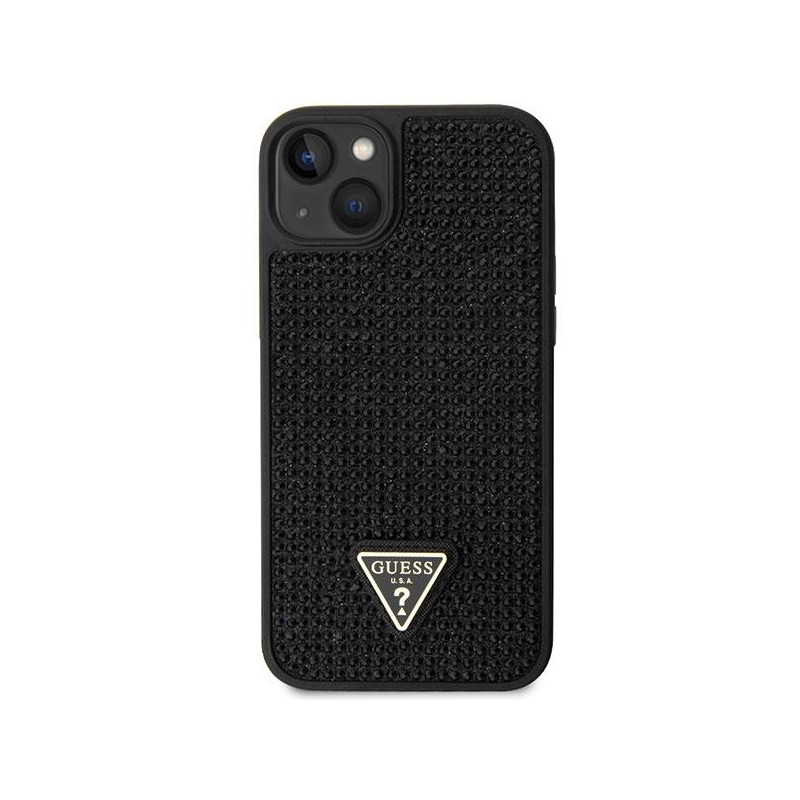 Guess Rhinestone Triangle dėklas iPhone 14 Plus - juodas