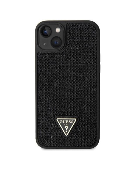 Guess Rhinestone Triangle dėklas iPhone 14 Plus - juodas Guess Rhinestone Triangle dėklas iPhone 14 Plus - juodas
