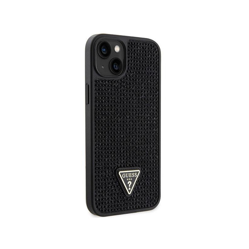 Guess Rhinestone Triangle dėklas iPhone 14 Plus - juodas