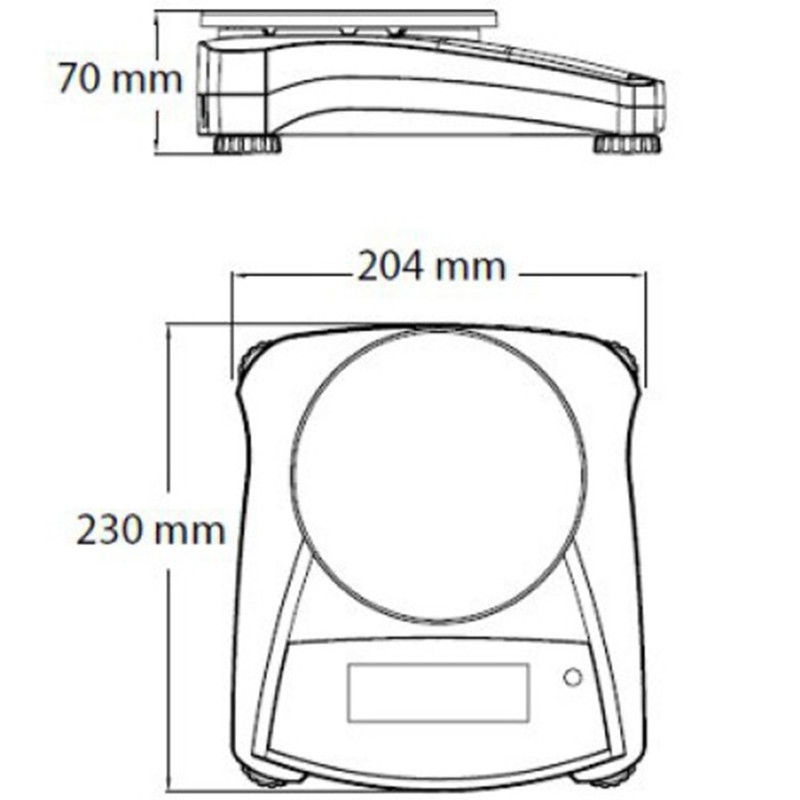 Kompaktiškos techninės suolinės svarstyklės NAVIGATOR NV 220g / 0,01g - OHAUS NV222
