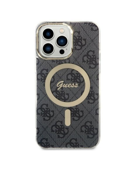 Guess 4G MagSafe dėklas Samsung Galaxy S23 Ultra - juodas Guess 4G MagSafe dėklas Samsung Galaxy S23 Ultra - juodas