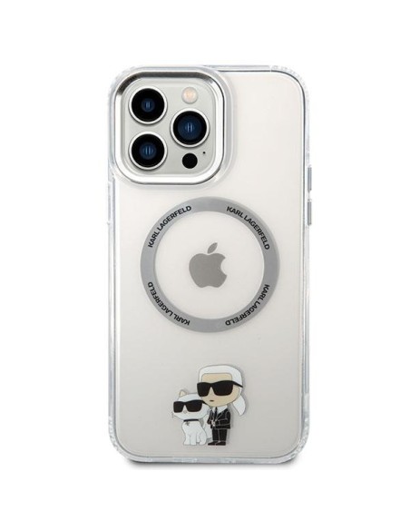 Karl Lagerfeld Iconic Karl&Choupette Magsafe dėklas, skirtas iPhone 13 Pro Max - skaidrus Karl Lagerfeld Iconic Karl&Choupette Magsafe dėklas, skirtas iPhone 13 Pro Max - skaidrus