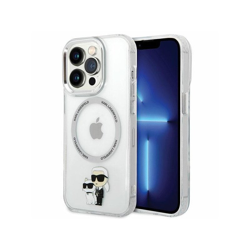 Karl Lagerfeld Iconic Karl&Choupette Magsafe dėklas, skirtas iPhone 13 Pro - skaidrus Karl Lagerfeld Iconic Karl&Choupette Magsafe dėklas, skirtas iPhone 13 Pro - skaidrus
