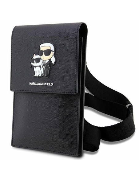 Karl Lagerfeld Saffiano Karl&Choupette rankinė - juoda Karl Lagerfeld Saffiano Karl&Choupette rankinė - juoda