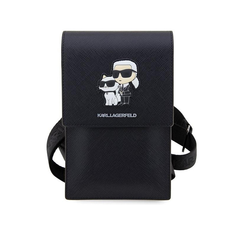 Karl Lagerfeld Saffiano Karl&Choupette rankinė - juoda