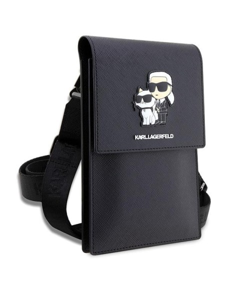 Karl Lagerfeld Saffiano Karl&Choupette rankinė - juoda Karl Lagerfeld Saffiano Karl&Choupette rankinė - juoda