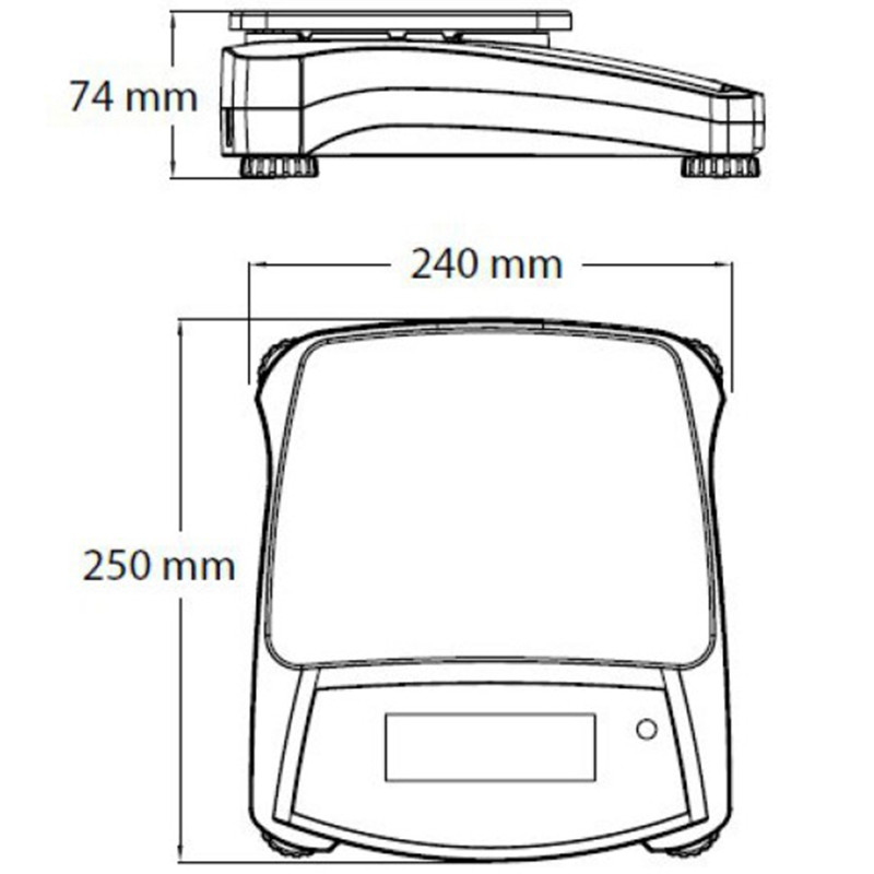 Laboratorinės svarstyklės techninės greitai tikslios NAVIGATOR NVT 6200g / 0.1g - OHAUS NVT6201