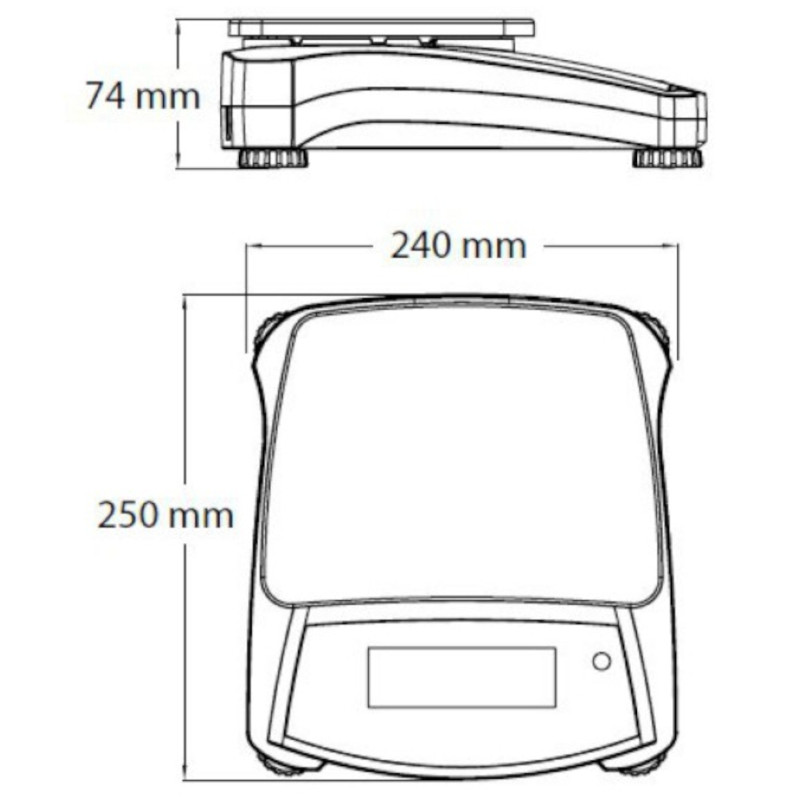 Tikslios techninės stalinės svarstyklės laboratorijai NAVIGATOR NVT 22000g / 1g - OHAUS NVT22000