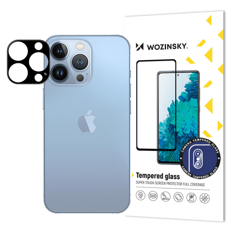9H grūdintas stiklas skirtas iPhone 15 Pro Max Wozinsky Full Camera Glass – juodas 9H grūdintas stiklas skirtas iPhone 15 Pro Max Wozinsky Full Camera Glass – juodas