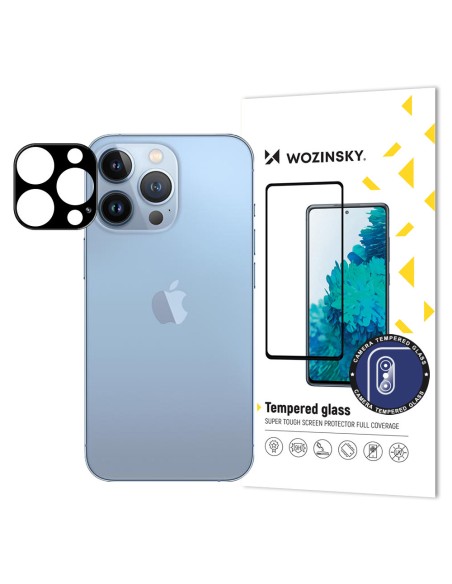 9H grūdintas stiklas skirtas iPhone 15 Pro Max Wozinsky Full Camera Glass – juodas